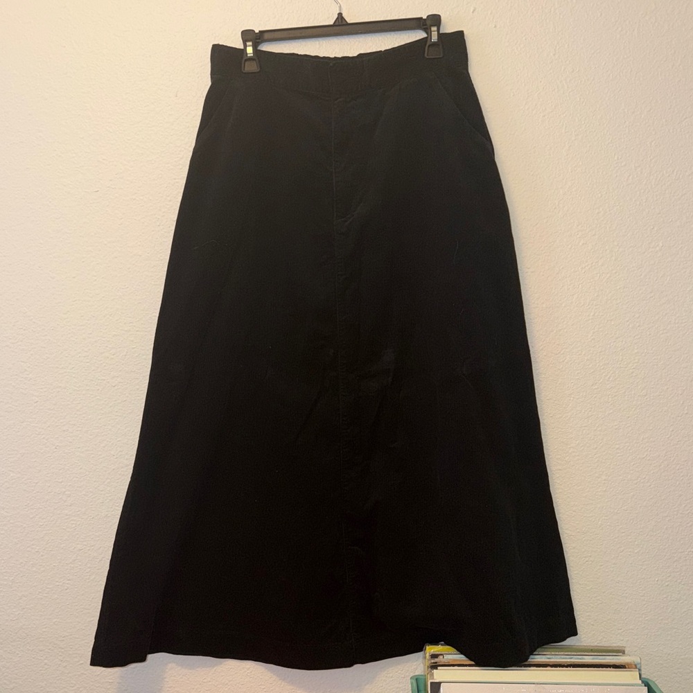 MUJI Japanese Dark Navy Courdoroy Skirt